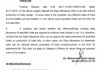 Revision of Rates of Daily Allowance admissible to Official and others persons while on Tour/Duty outside Pakistan