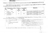 Up-gradation of Commercial Cadre Employees (Superintendent, Assistant) & Line Staff in PEPCO