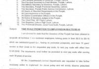 TIME SCALE PROMOTION TO EMPLOYEES IN BS-5 TO BS-16 IN PUNJAB :