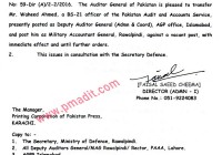 Mr. Waheed Ahmed (B-21) PA&AS Group posted as new Military Accountant General (MAG)