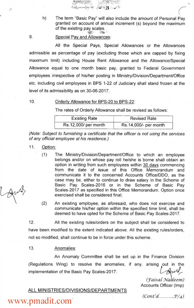 Revision of Basic Pay Scales & Allowances of Civil Servants of the ...