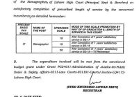 Time Scale Promotion of Stenographers upto BPS-20 for the Employees of Lahore High Court.