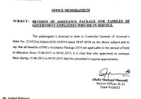 Revision of Assistance Package for the Families of Government Employees Who Die in Service (Converted Regular Appointment)